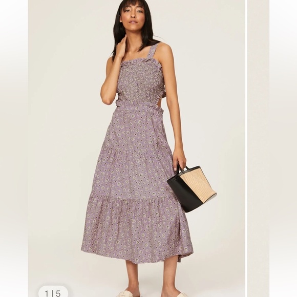 Sea New York Dresses & Skirts - Sea New York Ida Apron Dress Lilac Floral Midi